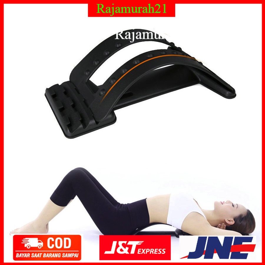 Luqi Alat Terapi Punggung Lumbar Spinal Support Waist Relax Mate - D868 - Black - OMHR8CBK