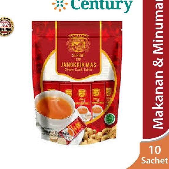 

[G-2U »] Serbat Cap Jangkrik Mas Ginger Drink Tablet 10 Sachet / Minuman Herbal Jahe / Minuman Tradisional-amanah