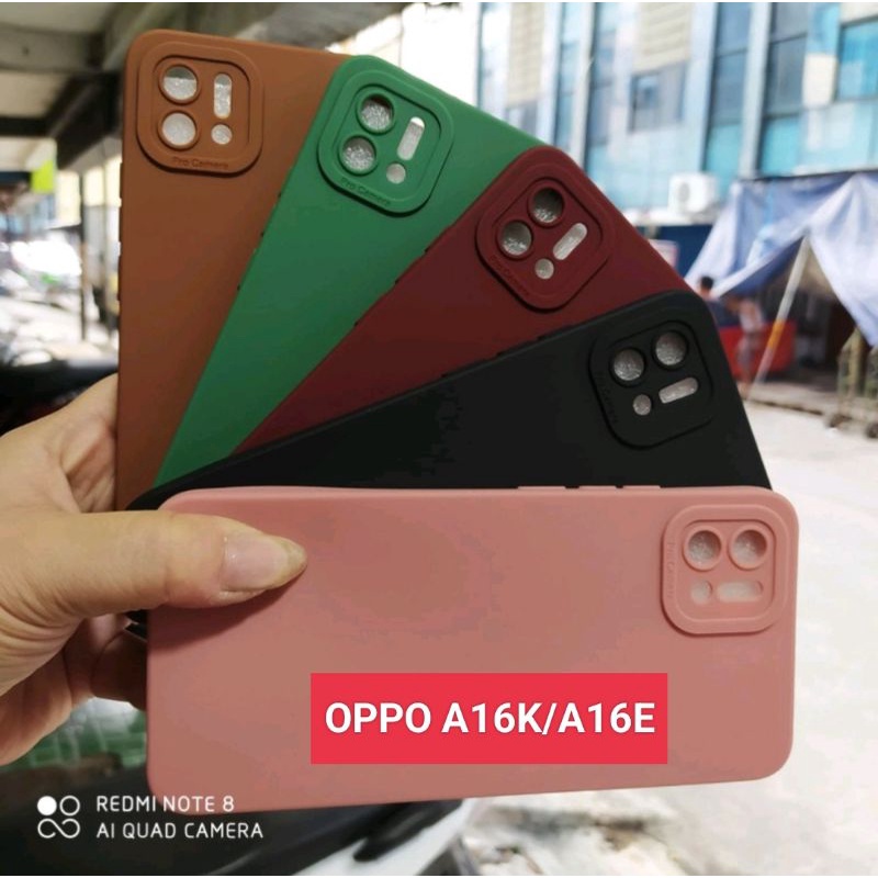 Type Hp Oppo A16K/A16E Soft case/slikon/kondom/case terbaru macaron pro camera/kamera