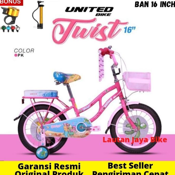Sepeda Anak Perempuan United Twist 16 Inch #Original
