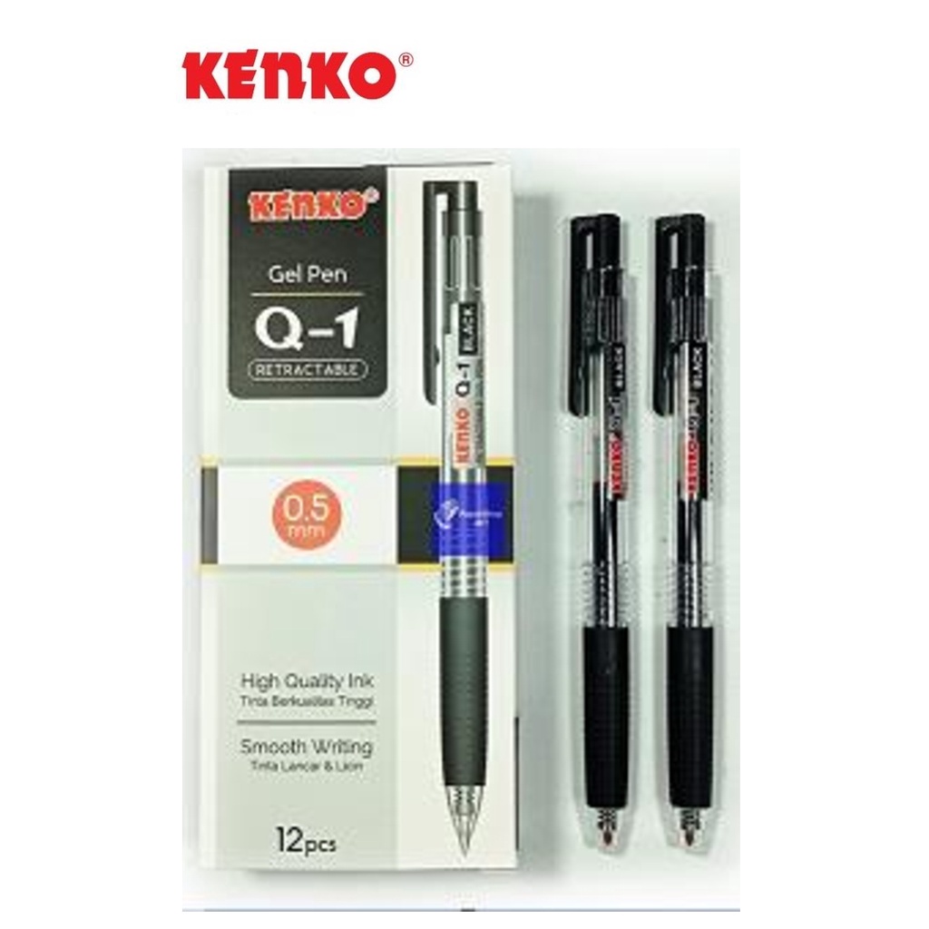 

Pena / Pulpen KENKO GEL PEN Q-1 Hitam Retractable