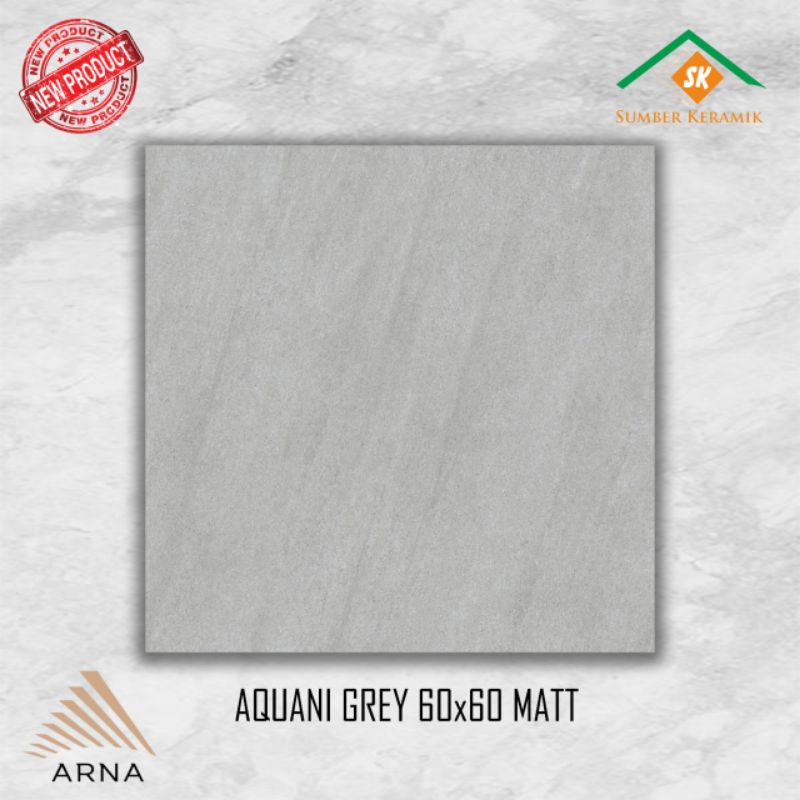 Granite lantai 60x60 aquani grey / matt / arna