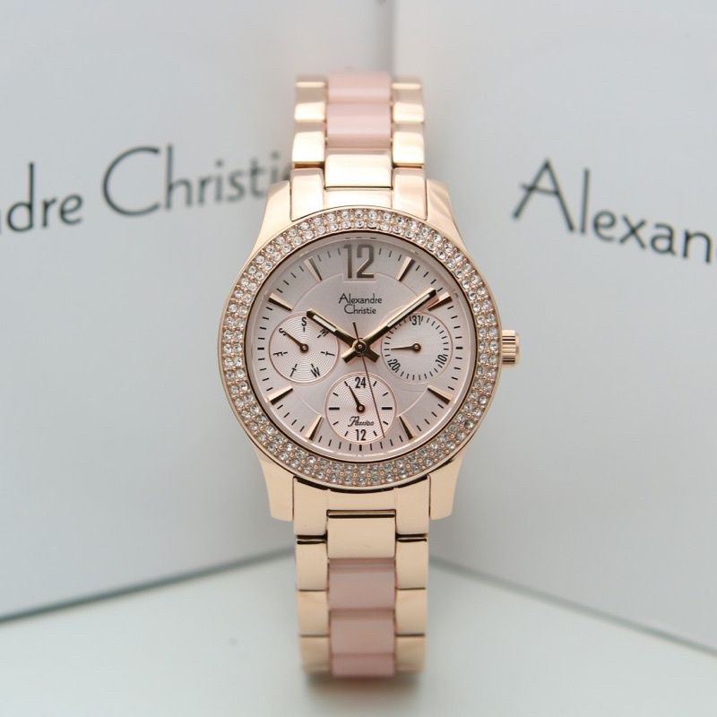 Alexandre Christie AC 2463 Rose pink jam tangan Wanita