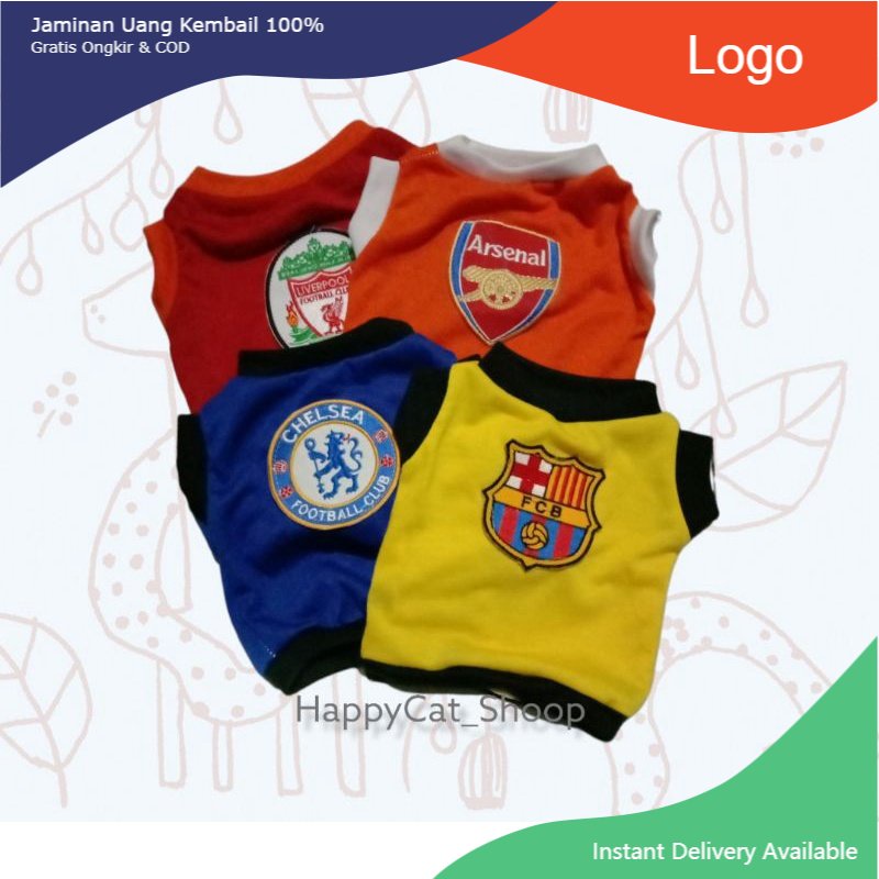 Baju Kucing Anjing Kecil Motif BOLA / Baju Kucing / Baju kucing lucu / Baju bordir