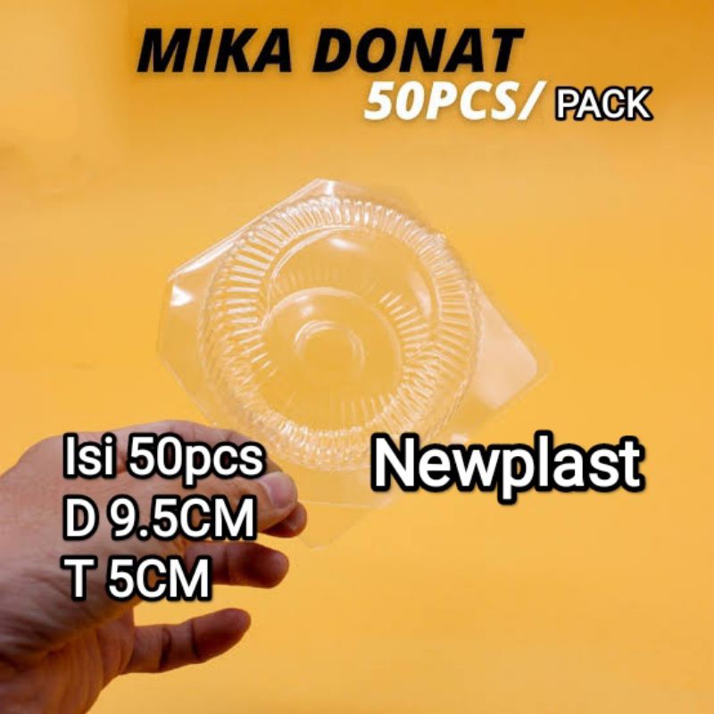 Mika Donat Bulat / Tray Donat isi 50pcs / Roti Kue - Mika Donat