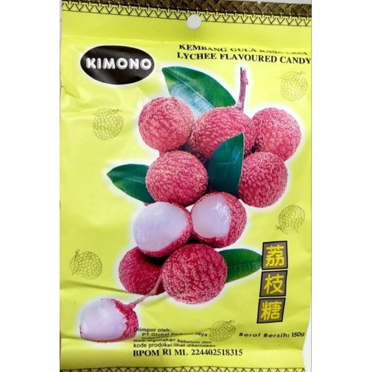 

permen leci kimono lychee candy 150 gr/kimono lychee candy