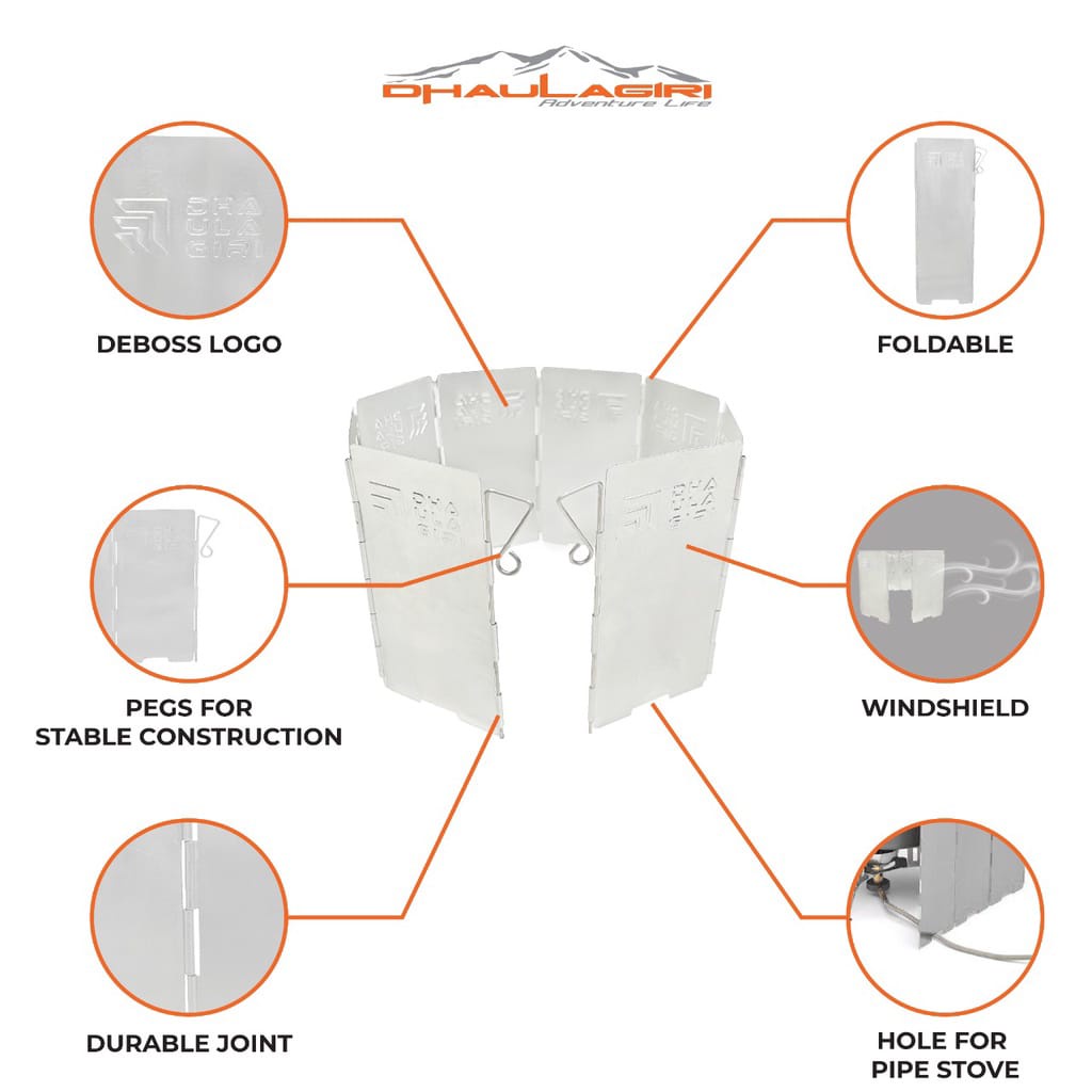 Alat pelinding kompor anti angin - windshield dhaulagiri - Alat Penahan Angin Kompor Outdoor