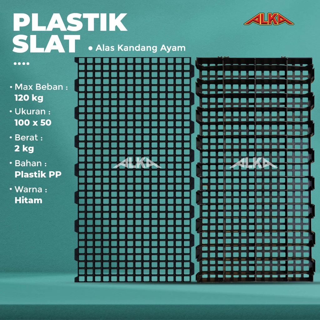 Plastik Slat Hitam Puzzle Alas Kandang Ayam Bebek Kelinci Kambing Pakan