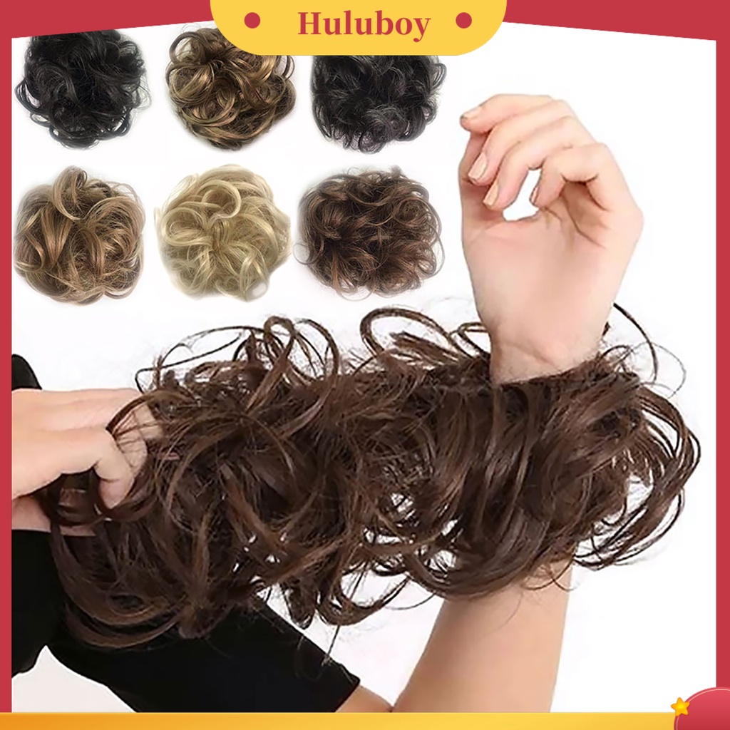 Wig Rambut Ekstensi Model Keriting Gelombang Messy Elastis Untuk Pengantin Wanita