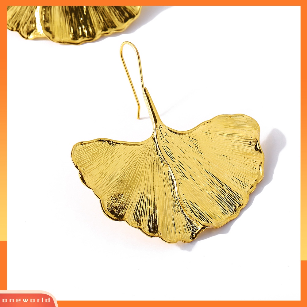 [WONE] Fashion Wanita Ginkgo Daun Tanaman Menjuntai Drop Hook Anting Pesta Perhiasan Hadiah