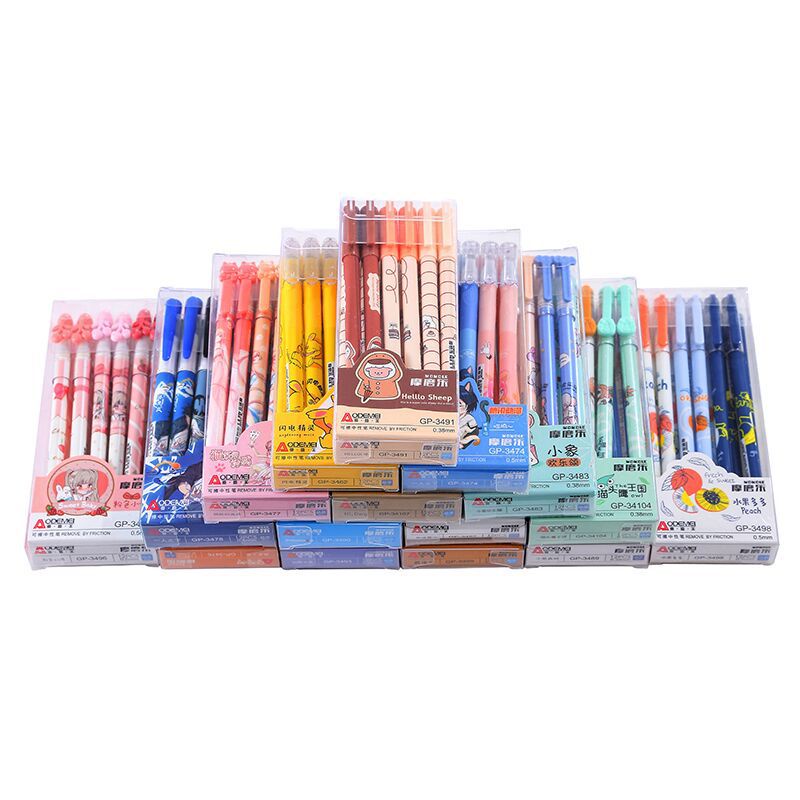 

PENA SET 12 Pen Gel Bisa Hapus Erasable Pen Fancy Pena Karakter Yang Bisa Dihapus Odemei S1512