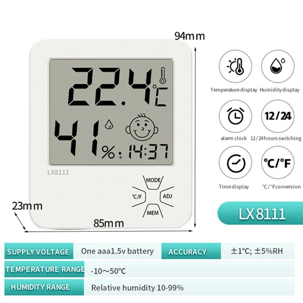 Top Digital Thermo-Hygrometer Thermo-Hygrometer Stasiun Cuaca Profesional Sensor Suhu Dalam Ruangan