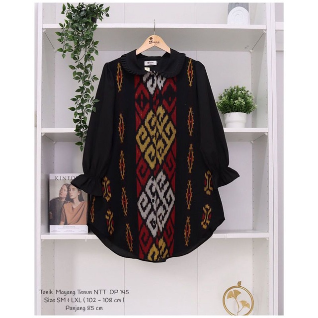 Terbaru , Tunik Casual Wanita , Tunik Mayang Tenun NTT , Original Diana Fashion.