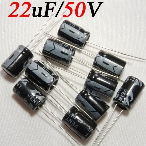 ELCO Capacitor ELKO Kapasitor 22UF 50V 22UF 50V 22UF50V Elco 22UF 50 V