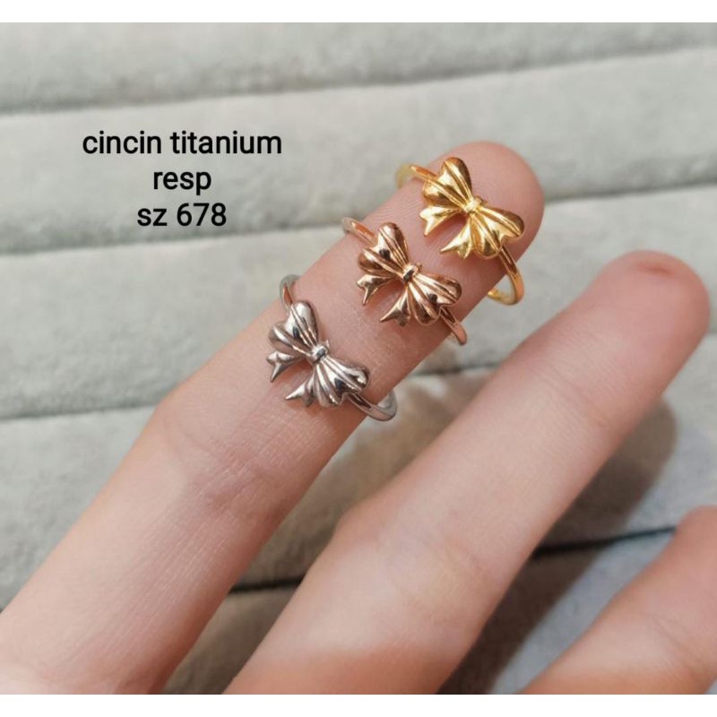 Cincin titanium &amp;Wynn premium asli,tidak luntur,bisa dipake mandi