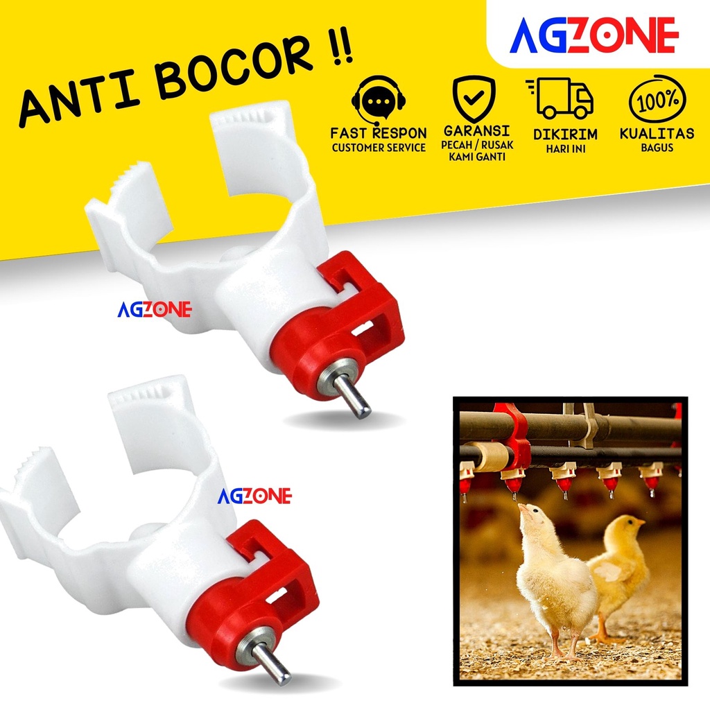 Alat Minum Nipel Nipple Drinkers Ayam Broiler Ayam Petelur A5 A3 AGZONE