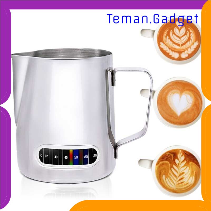 TG - DPR Leeseph Teko Milk Jug Espresso Latte Art 580ml with Thermometer - L-2016