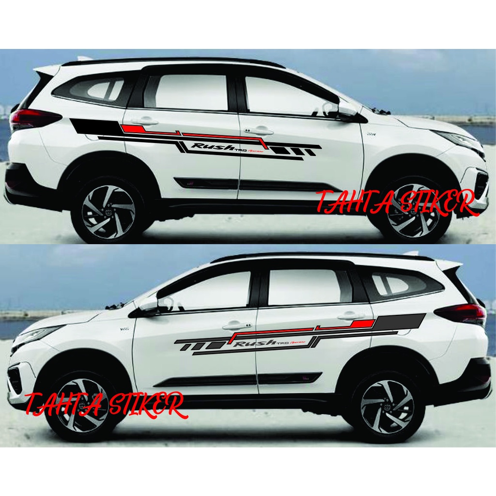 Stier cutting mobil toyota ruhs stiker strip bodi mobil toyota ruhs trd sportino terbaru