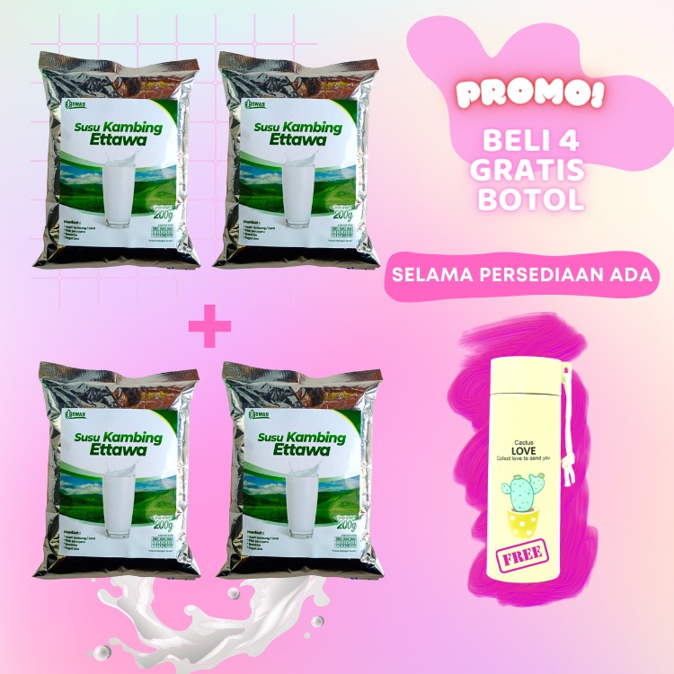 

Susu Kambing Etawa Uswah Bubuk 1Kg 1000 Gram Penggemuk Badan (4 GRATIS Botol) BUKAN Susu Etawaku Platinum Day Milk