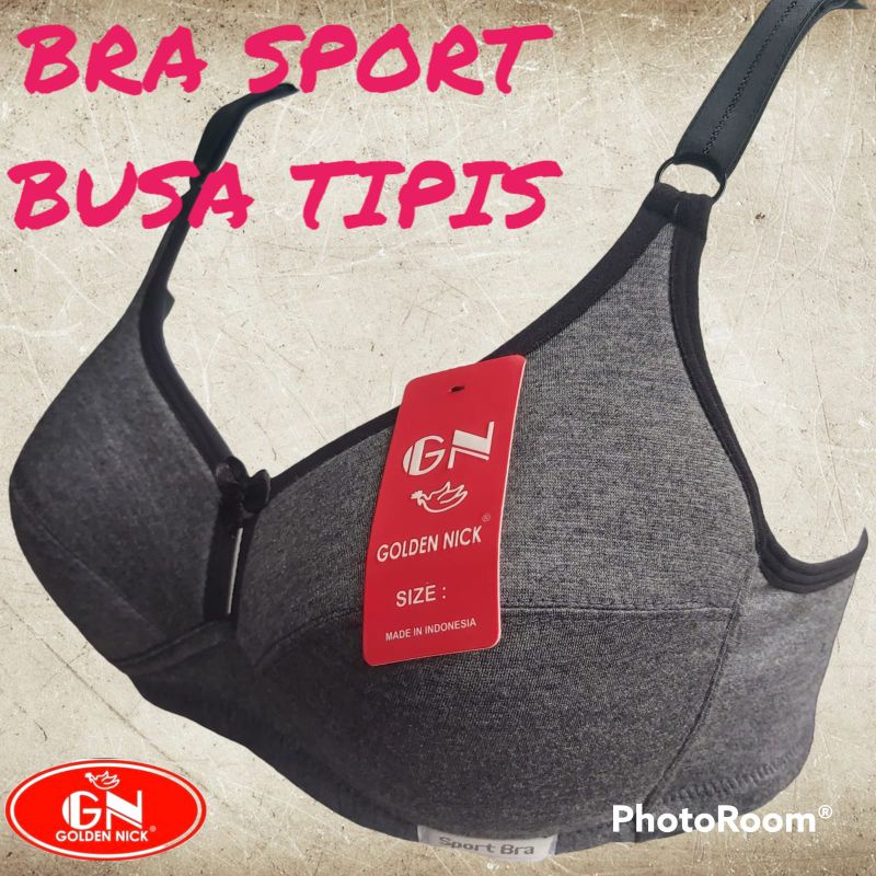GOLDEN NICK SK 105 Sport Bra Tanpa Kawat Busa Tipis - Bra Sport Bahan Kaos - Pakaian Dalam