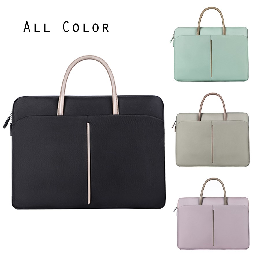 Tas Laptop Wanita Jinjing Remoid Pipe Handstrap Softcase Sleeve 13 14 15 16 inch