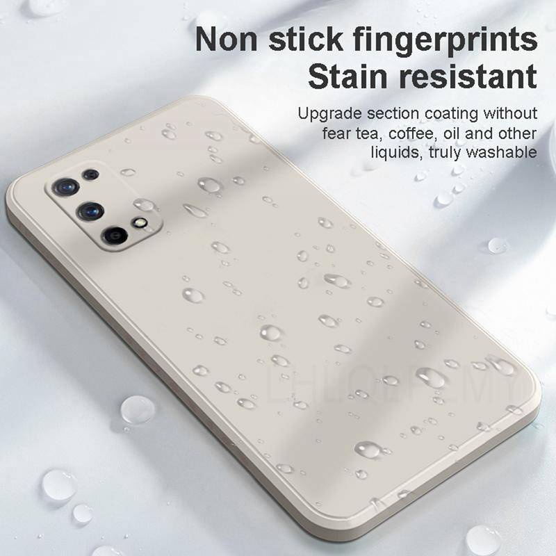 Soft Case Silikon Cair Persegi Untuk OPPO A16 A15 A54 A74 A94 A73 5G A53 A77 A91 A72 A52 A31 A5 A9 2020 A96 A54S A55 A76 Cover