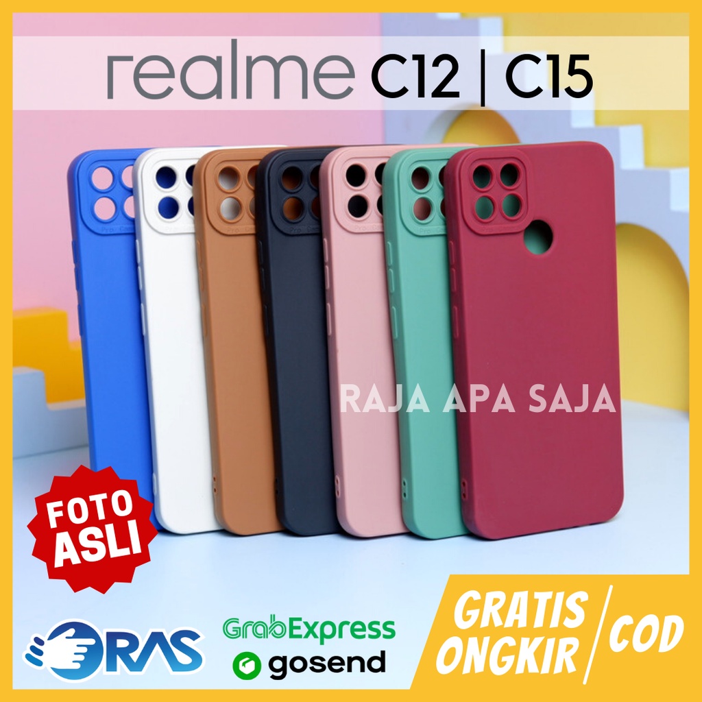 Soft Case REALME C12 C15 Cover Kesing Silicon Silikon TPU Karet Casing HP Handphone Realmi Pro Cam