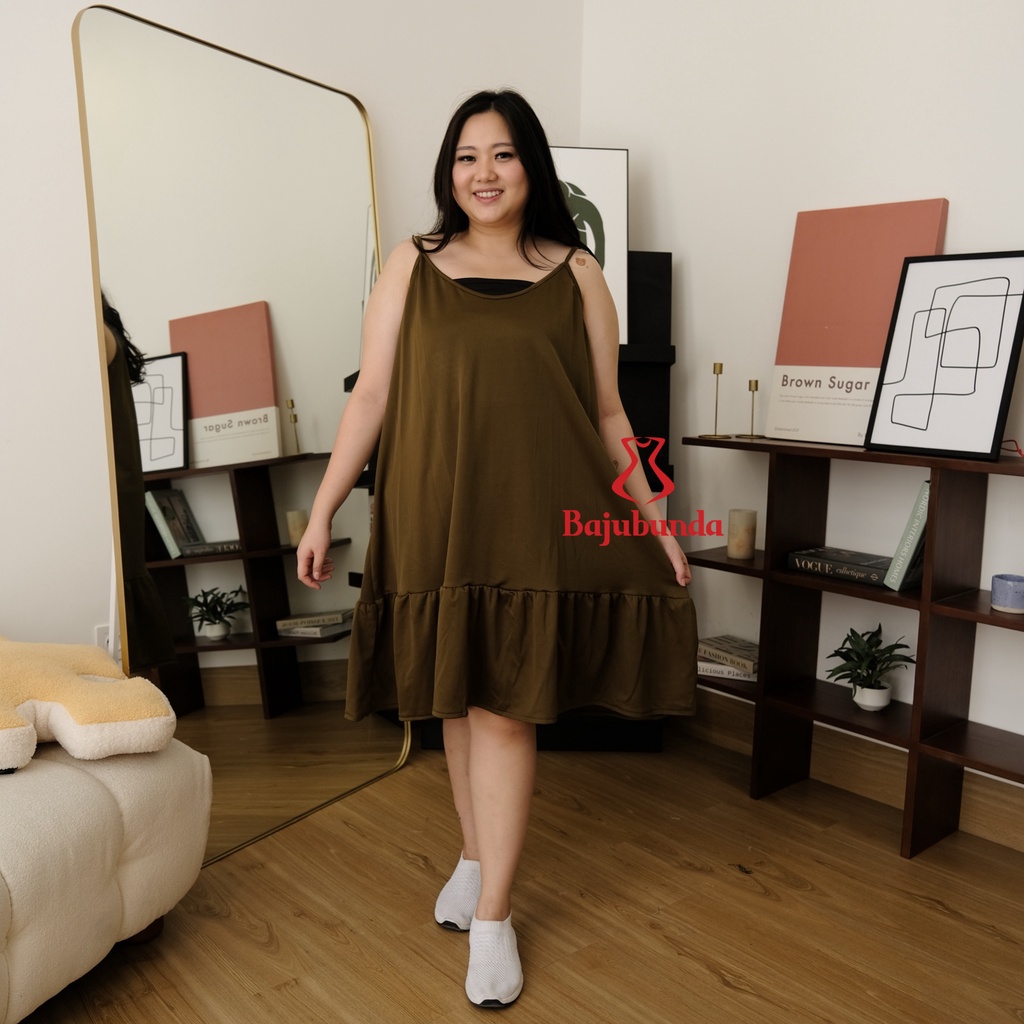 LD 130 Dress Big Size Baju Jumbo Wanita BAJUBUNDA FLORIN