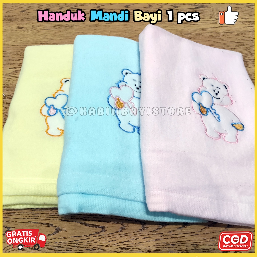 1 Pcs Handuk Mandi Bayi Karakter Lembut Lucu