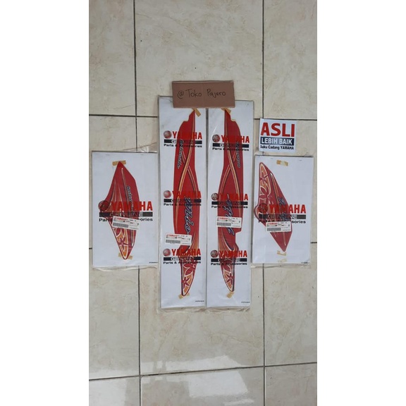 Stiker Striping Mio Sporty Merah Bunga 2005 Original YGP