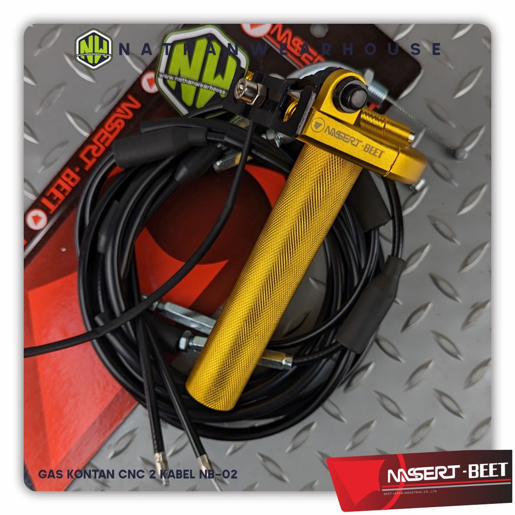 Gas Spontan Kontan Full CNC 2 Kabel Racing Universal Nassert Beet NB02