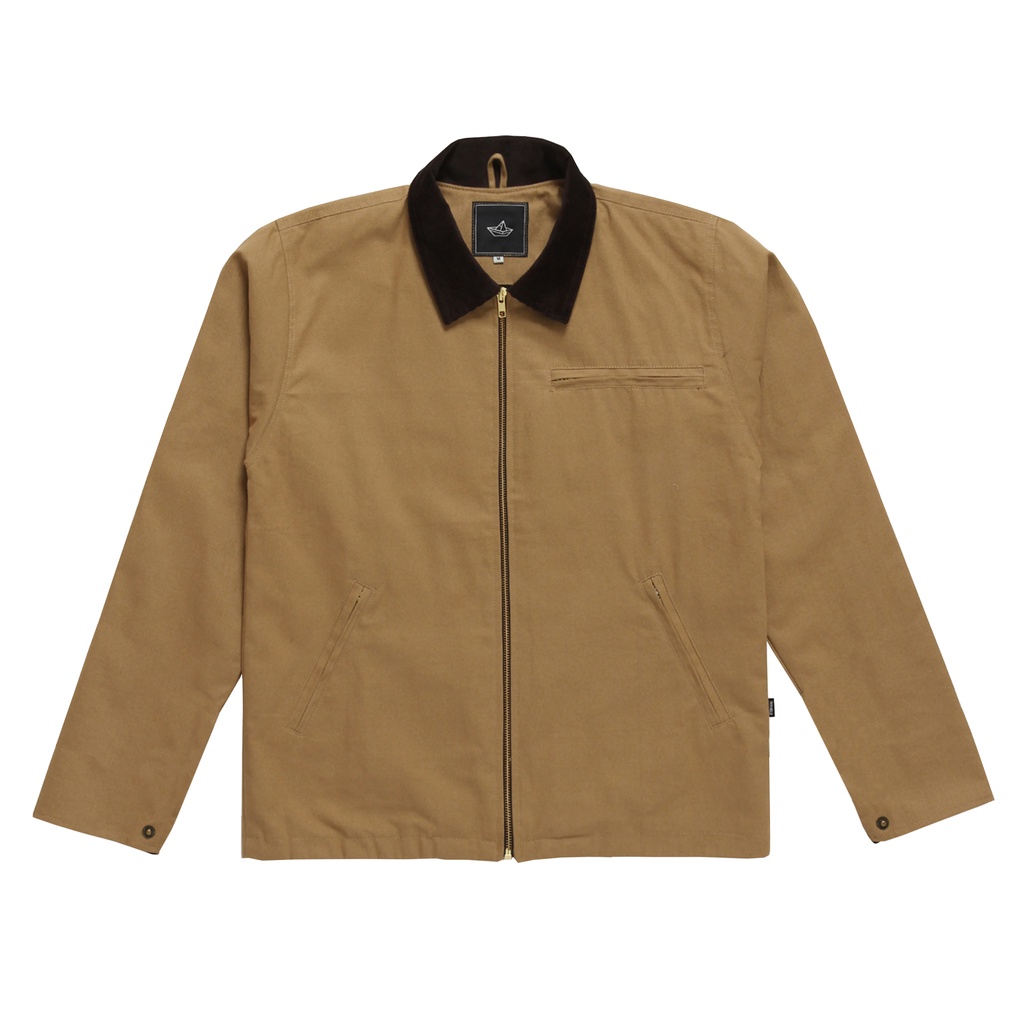 CLEO BROWN WORK JACKET - JACKET ZIPPER WORK JACKET
