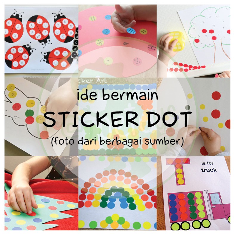 Zoetoys Sticker Dot a Dot - T&amp;J | Label Color Dot 114 Activity | Stickers Hadiah Tempelan Apresiasi