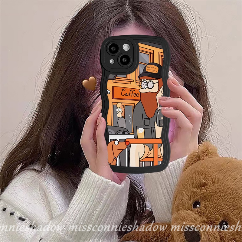 Realme 10 C33 C15 9Pro+ 8i 9i C35 C12 C25 C17 9 8 7i C30 C25Y C21Y C11 C25s C20 C20A 8Pro C3 5i 6i 5 7 Couple Case Cute Europe Art Retro Illustration Soft TPU Wavy Edge Case