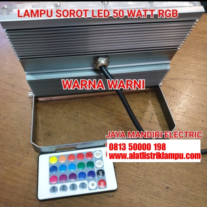 Lampu Sorot Led 50W Rgb 50Watt Warna Warni 50 Watt Terlariss !!