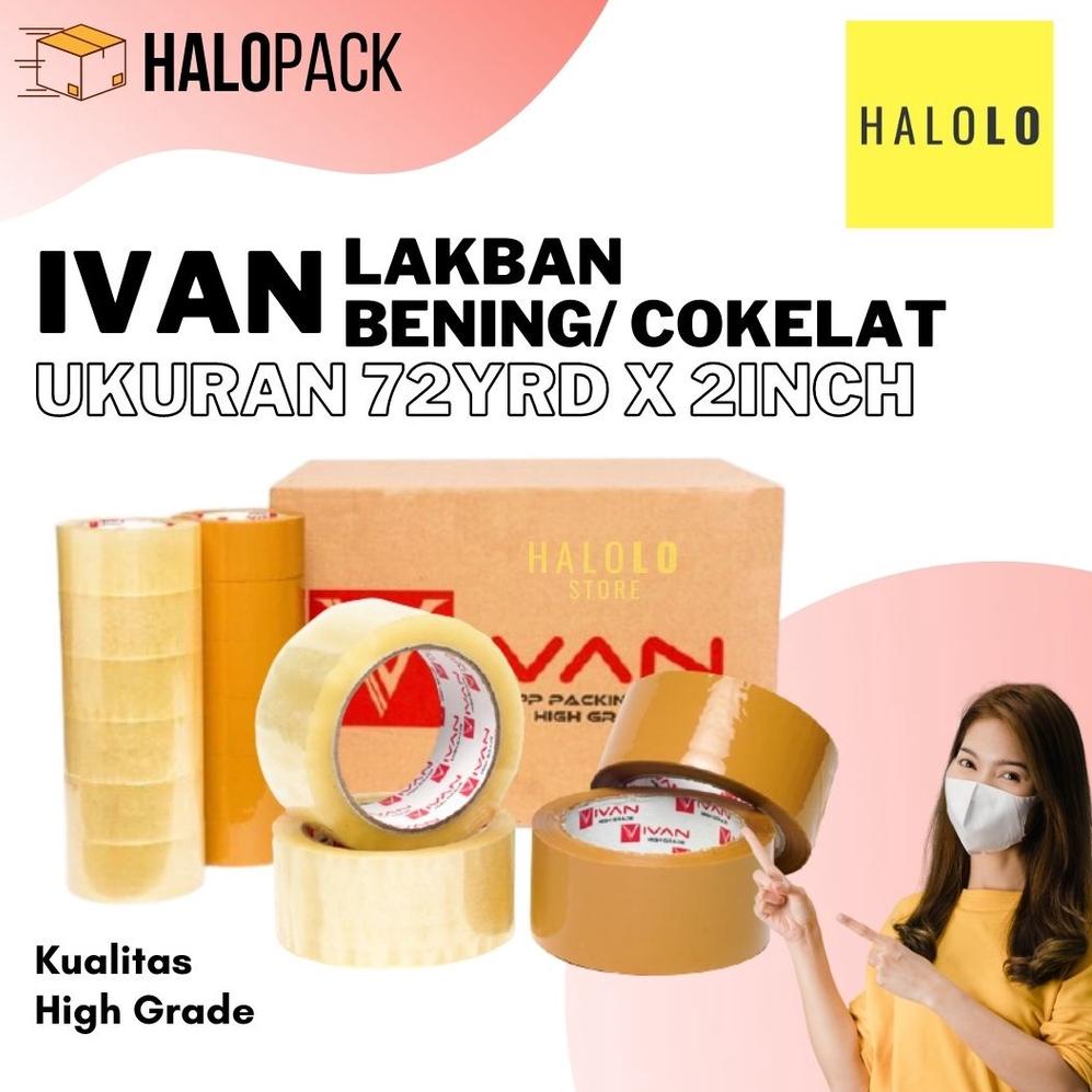 

➡ Lakban Bening / Coklat IVAN 72yrd x 2Inch ..