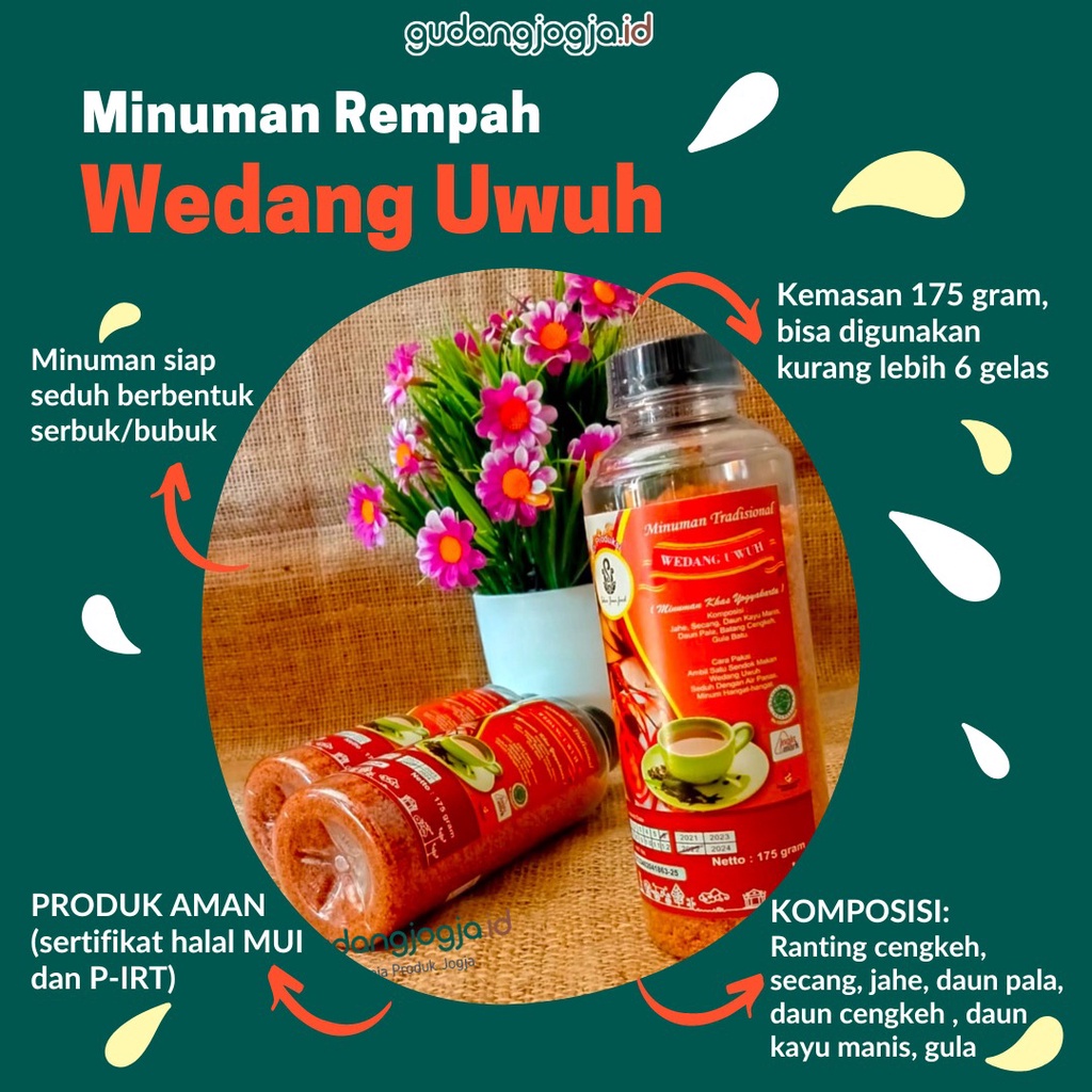 

MINUMAN REMPAH MINUMAN TRADISIONAL WEDANG UWUH. KHAS JOGJA. OLEH OLEH JOGJA. GUDANGJOGJA.ID