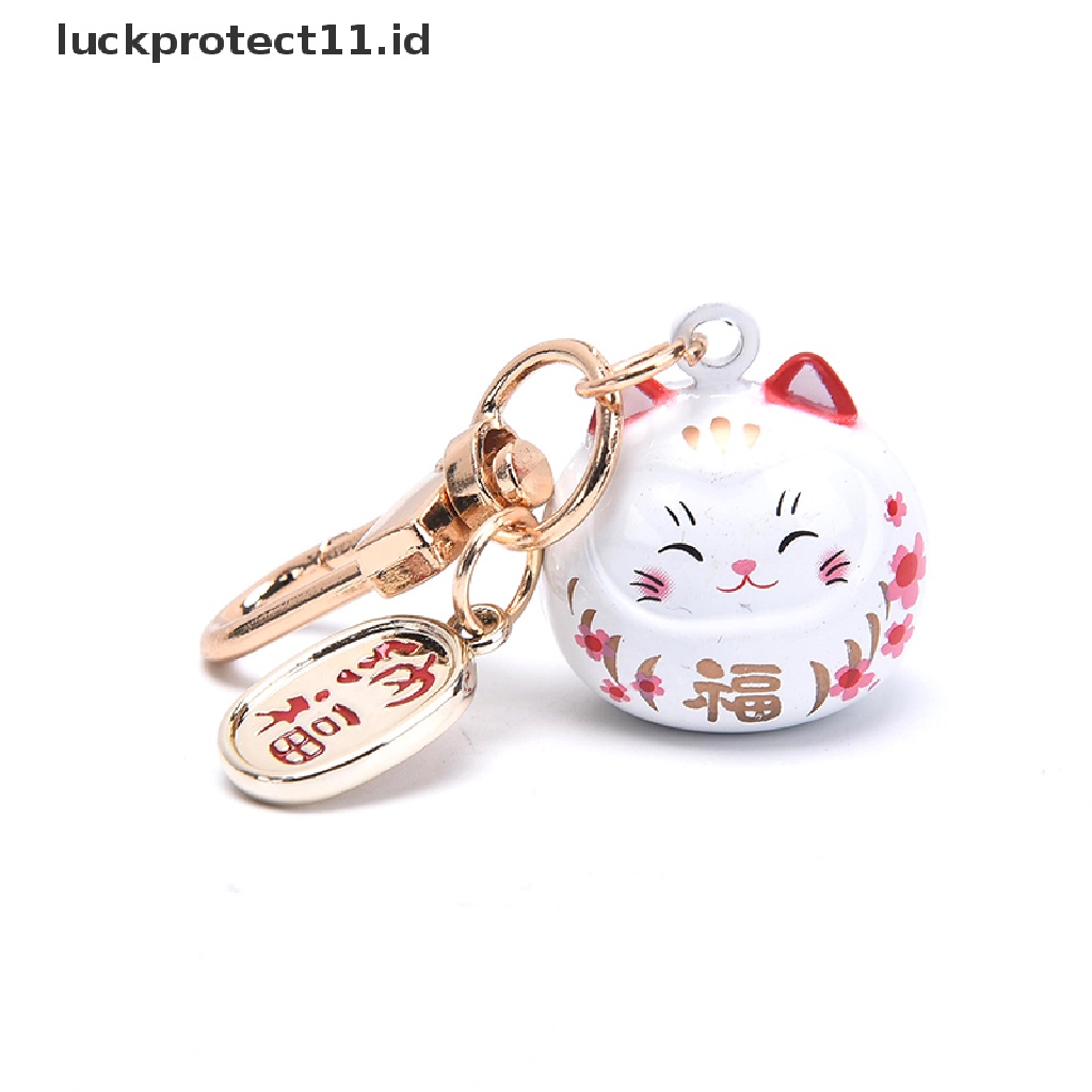 /Fashion Hot// Fashion// Jepang Lucu Lucky Cat Gantungan Kunci Tas Mobil Decor Air Suara Bell Tergantung Pesona.