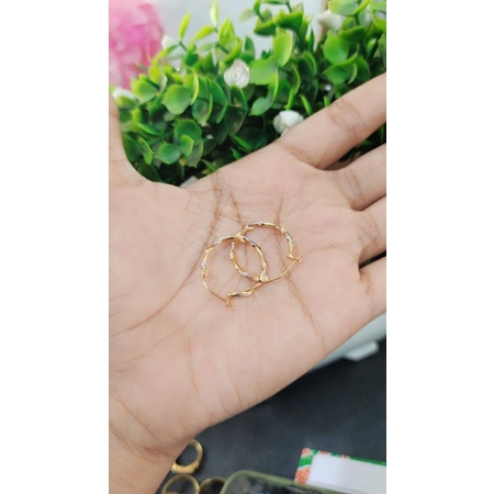 Anting Ring Kombinasi Emas 8k