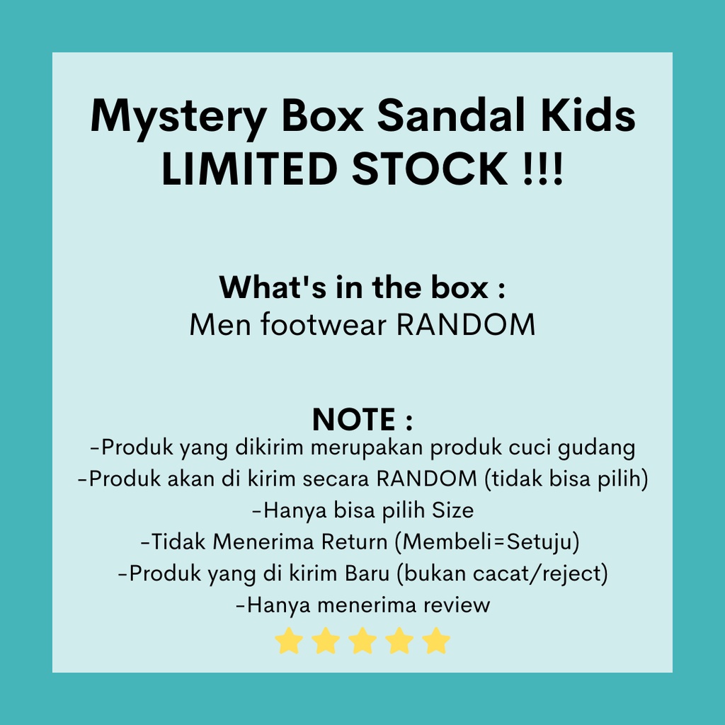 Mystery Box Sandal Fashion Anak