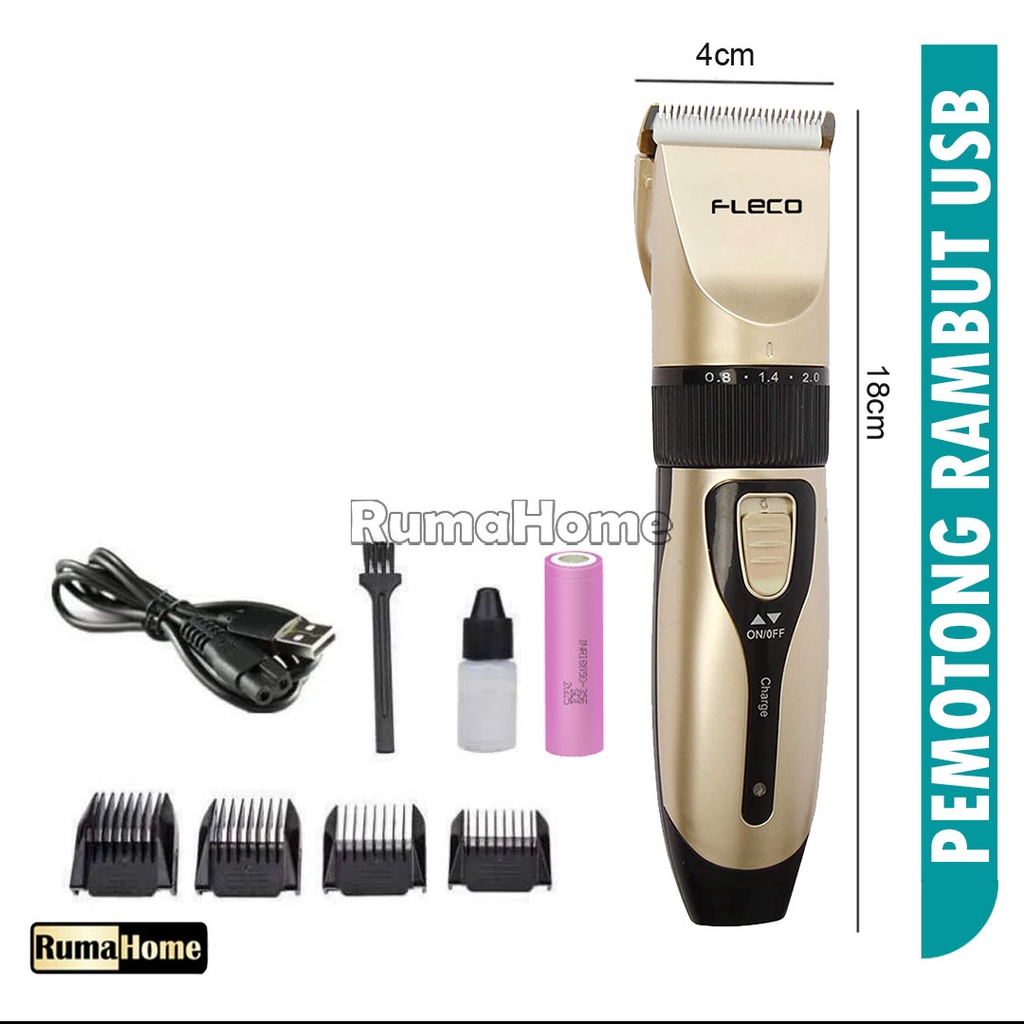 Fleco Barber 9200 alat cukur rambut elektrik professional (1 tahun Garansi) mesin cukur / hair clipper Cordless Professional pemotong rambut