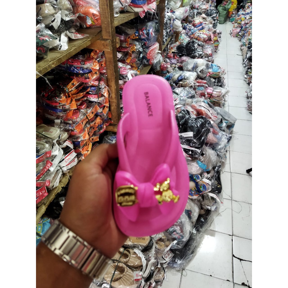 sandal anak  perempuan jepit pita import 7001-3s  // sandal viral terbaru