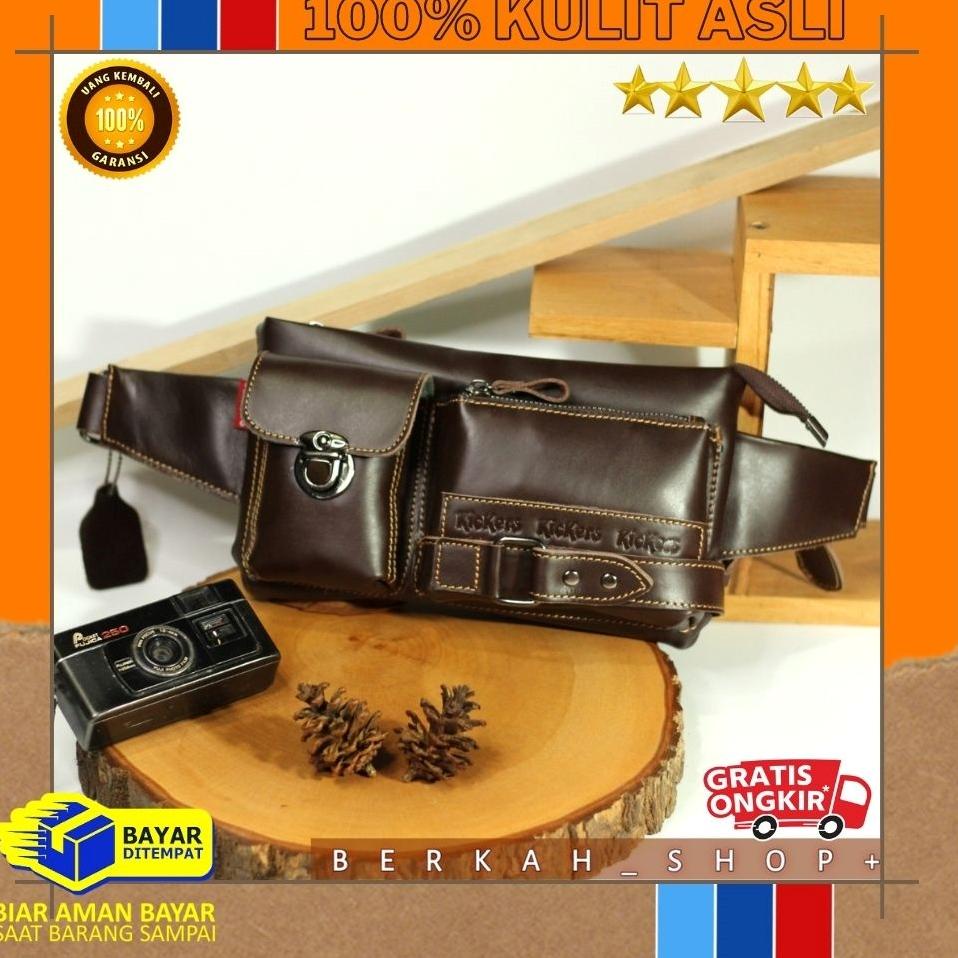 [KODE X44] Tas Selempang Slempang Pinggang Waist Bag Kulit Pria Waistbag Weistbag Selepang Salempang