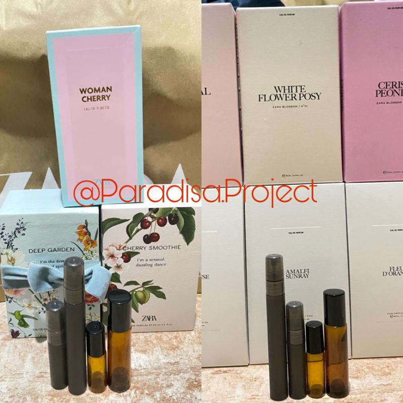 (VARIANT 3) TESTER Share Decant Zara Tubereuse Noir, Lepettit Lubally, Stunningly Venice, Royal Fres