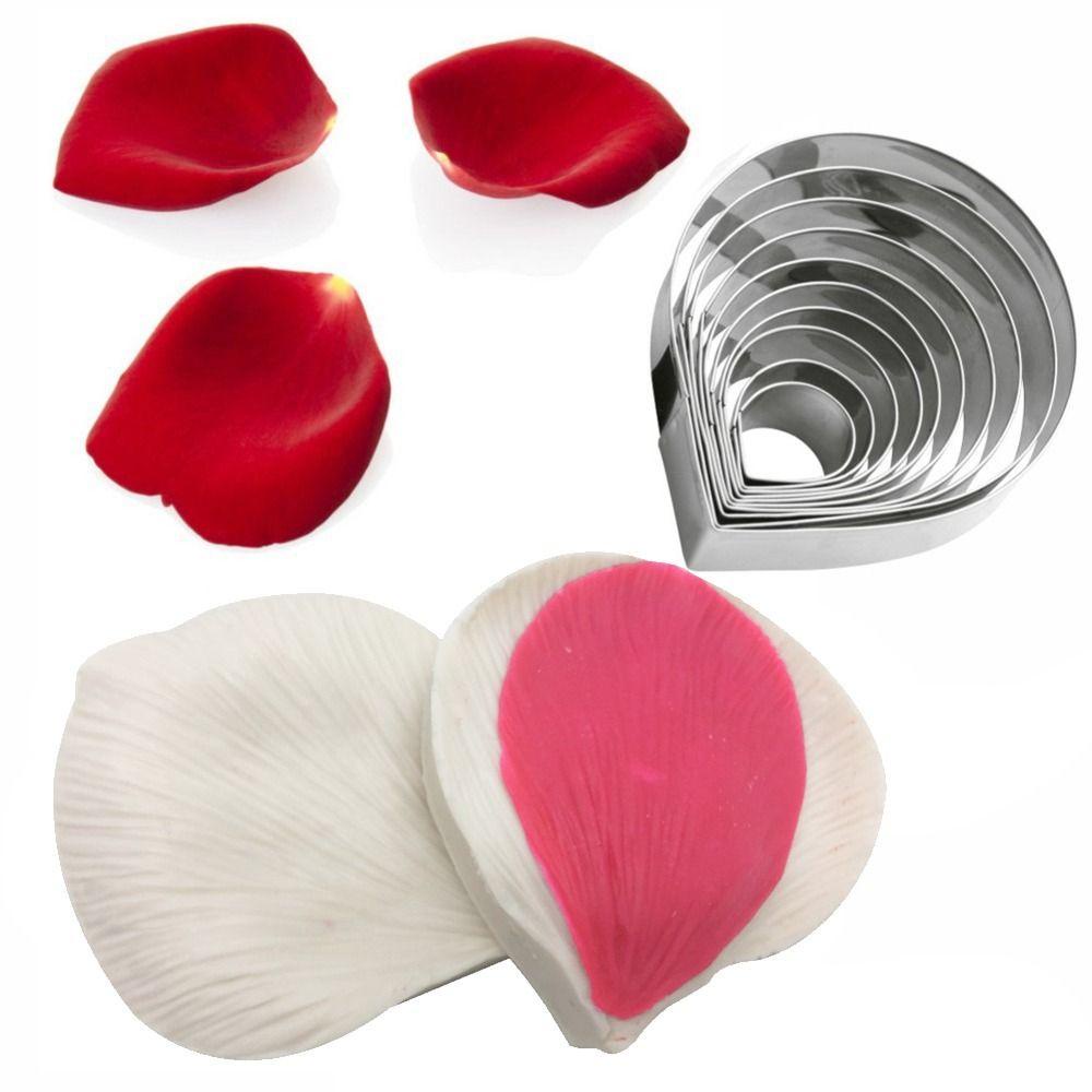 Top 3D Kelopak Bunga Clay Tools Kue Resin Cetakan Membuat Sabun Hari Valentine