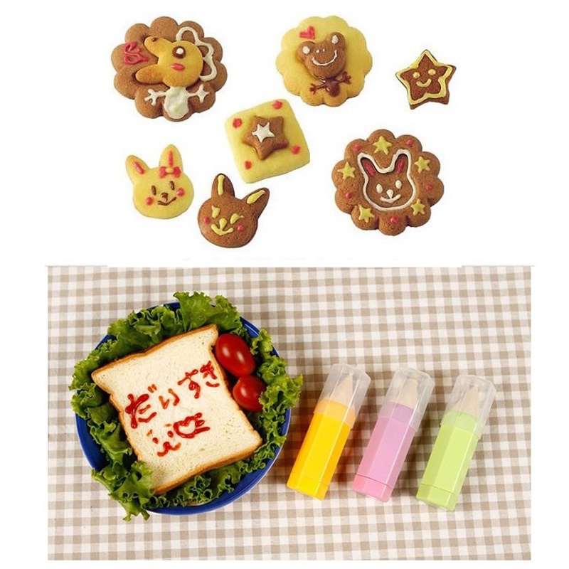 GrosirMart Pena Hias Bento Kue Roti Biskuit Cake Pastry Bento Bekal Anak Pen Hias Bento