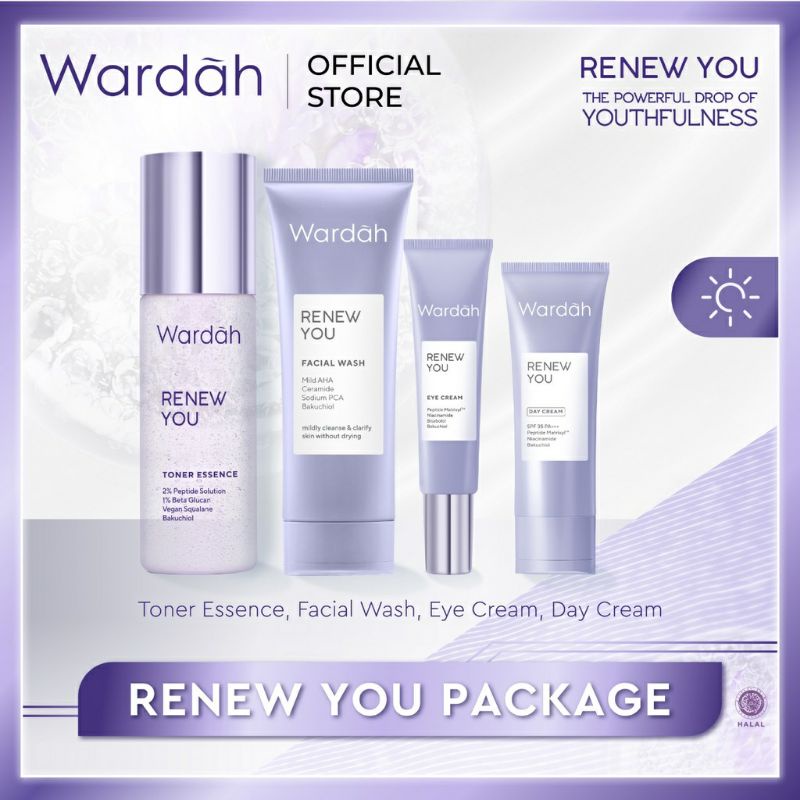 WARDAH Renew Day Cream / Night C / Facial Wash / Intense Serum / Eye Cream