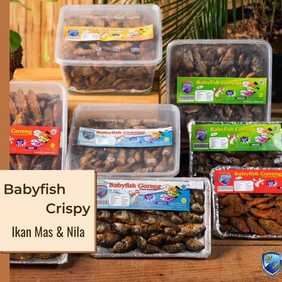 

[G-O2O ❤] SUHADAFOOD - BABYFISH CRISPY IKAN NILA & MAS ASLI ENAK BERGIZI 100GR-banyak diminati