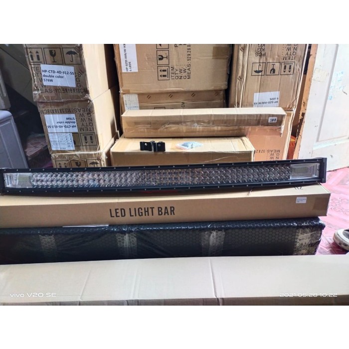 Led bar lengkung mobil offroad 579 watt 105 dan 130 cm
