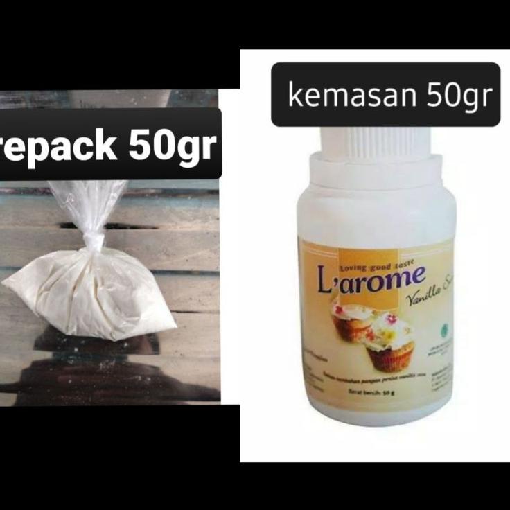 

⚡COD⚡ KEMASAN DAN R Larome Vanilla Susu 50gr r dan kemasan 50gr